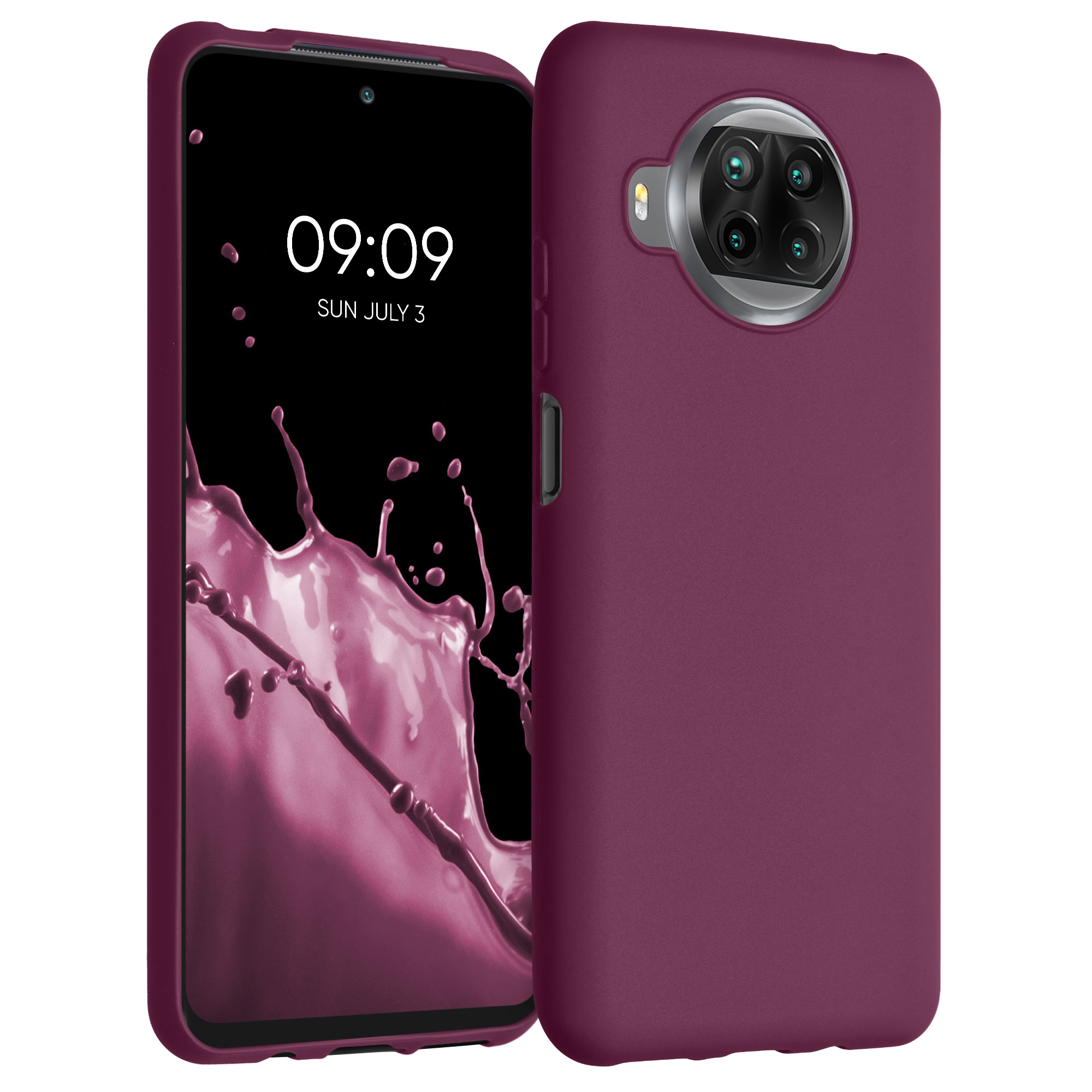 Bordó fialové silikonové TPU pouzdro / obal pro Xiaomi Mi 10T Lite
