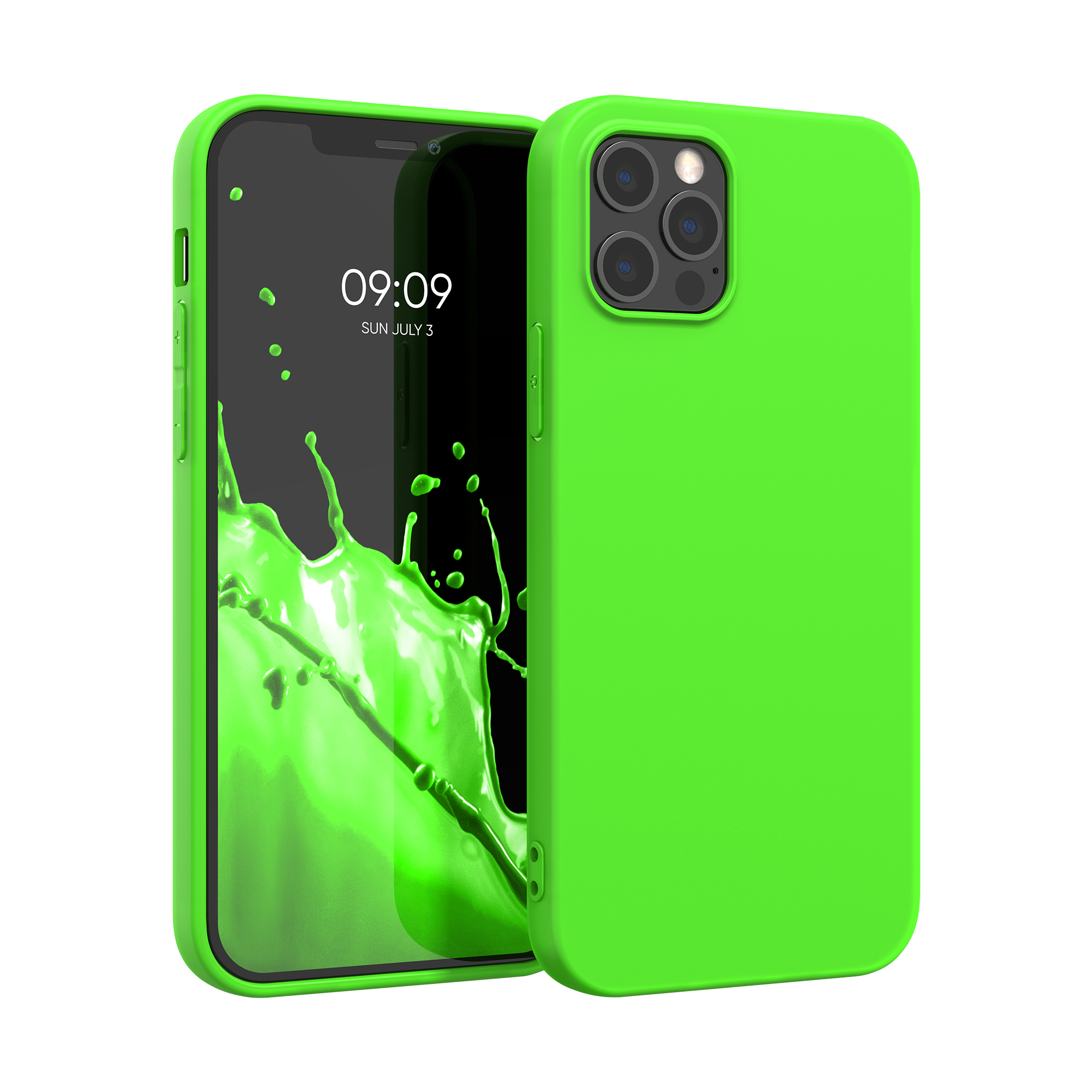 Kvalitní silikonové TPU pouzdro pro Apple iPhone 12 Pro Max - Neonově zelená