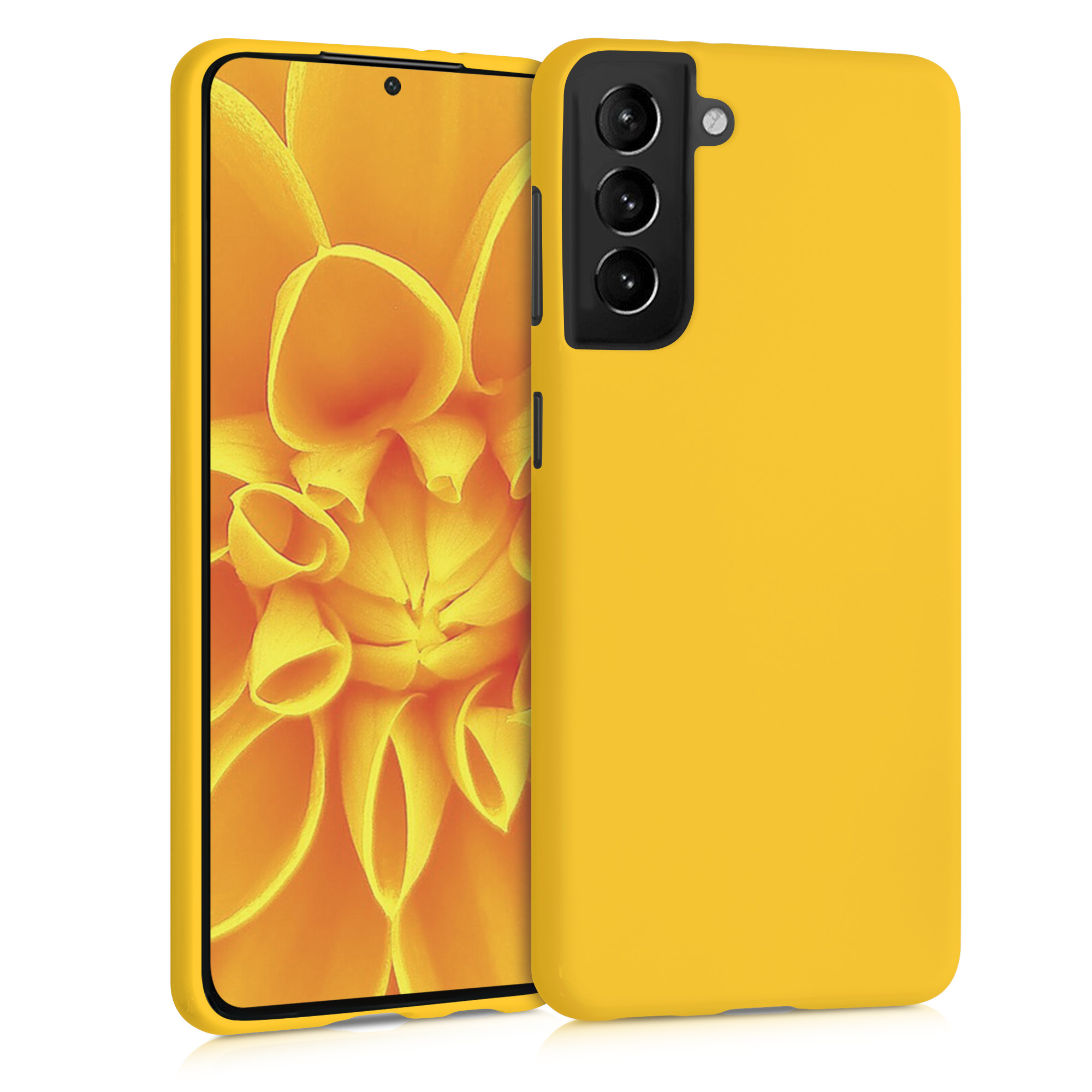 Kvalitní silikonové TPU pouzdro pro Samsung S21 - Honey Yellow