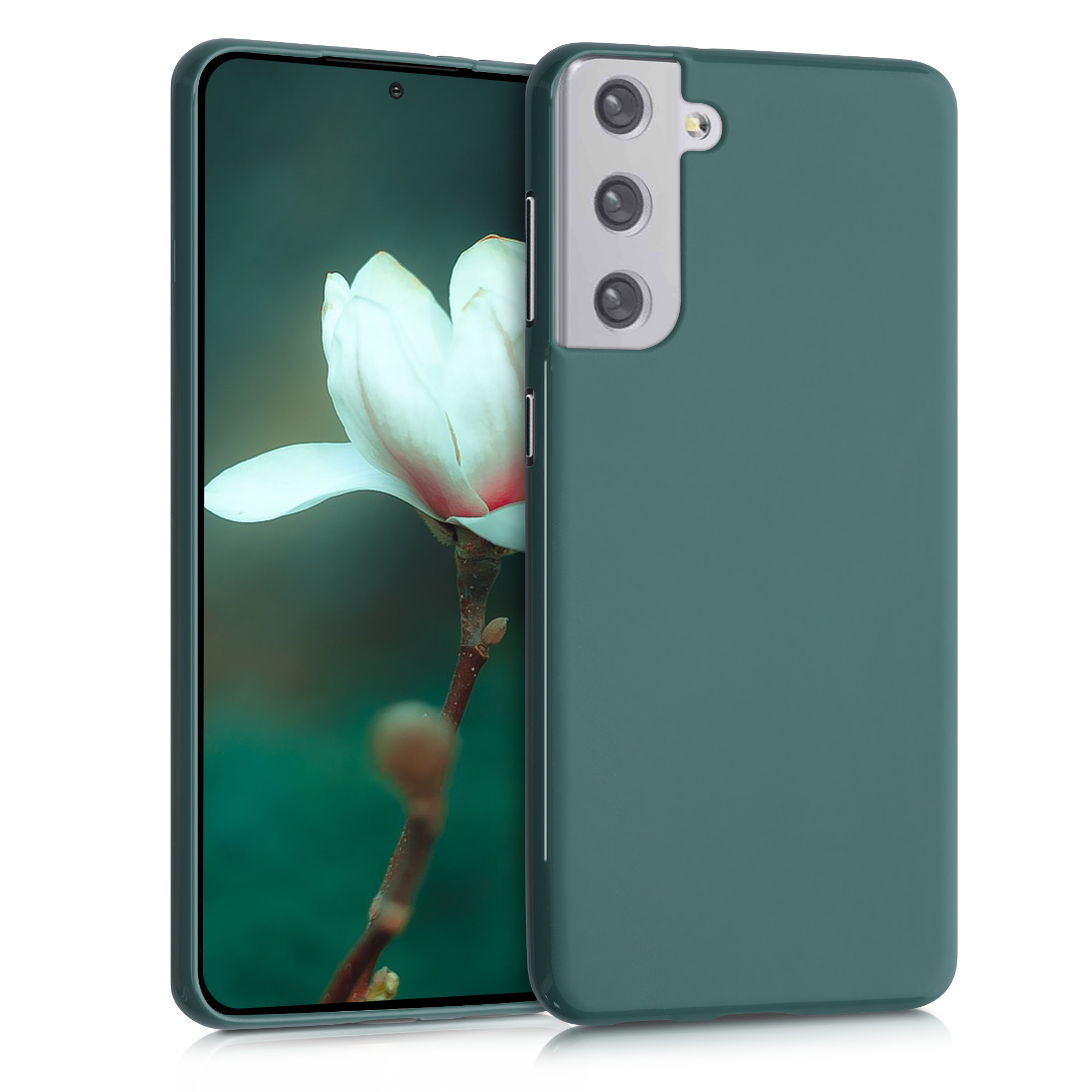 Kvalitní silikonové TPU pouzdro pro Samsung S21 Plus - Modrá zelená