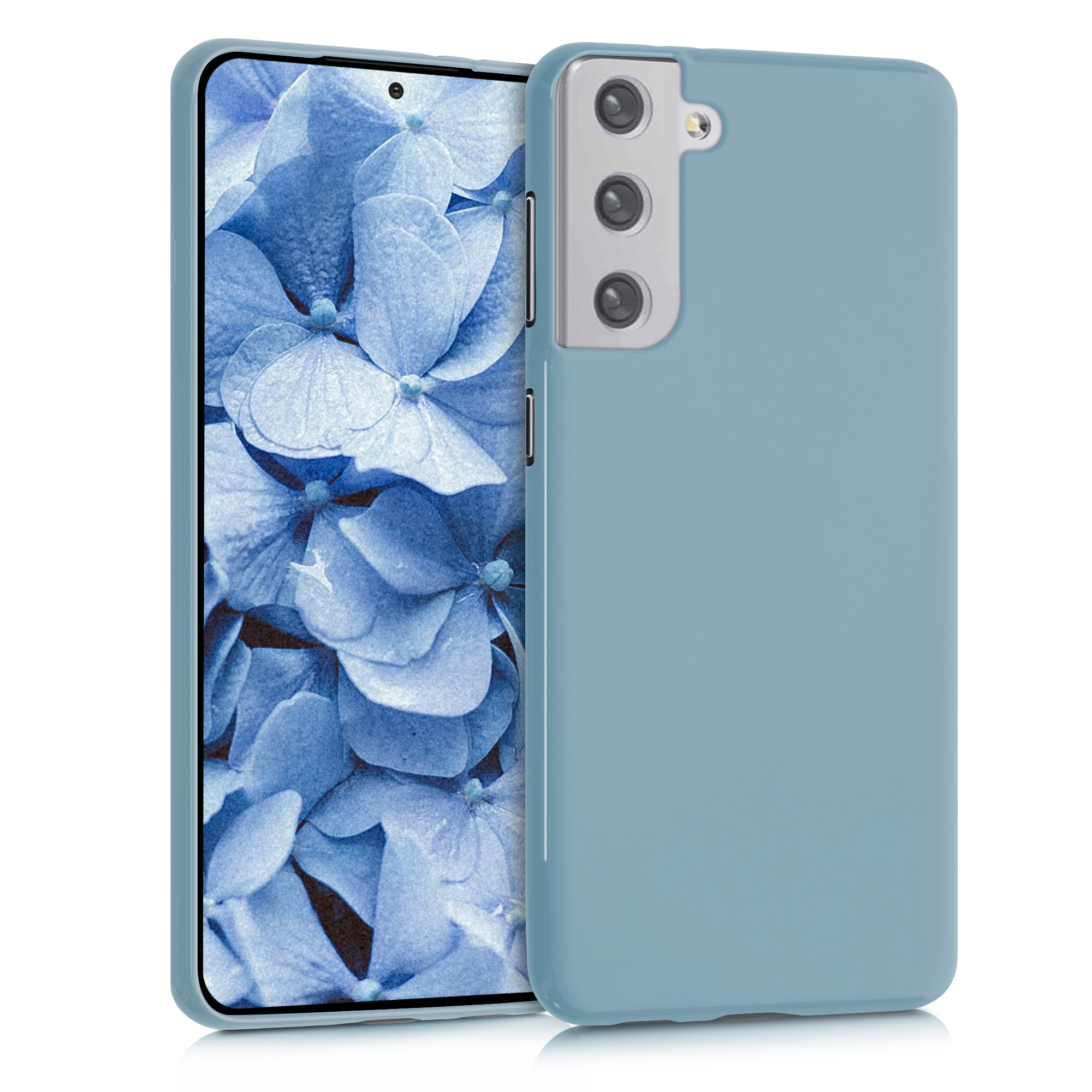 Kvalitní silikonové TPU pouzdro pro Samsung S21 Plus - kámen Modrá