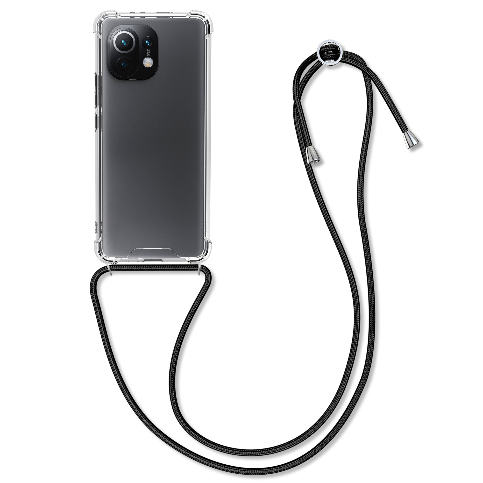 Crossbody pouzdro pro Xiaomi Mi 11 - Černá / průhledná