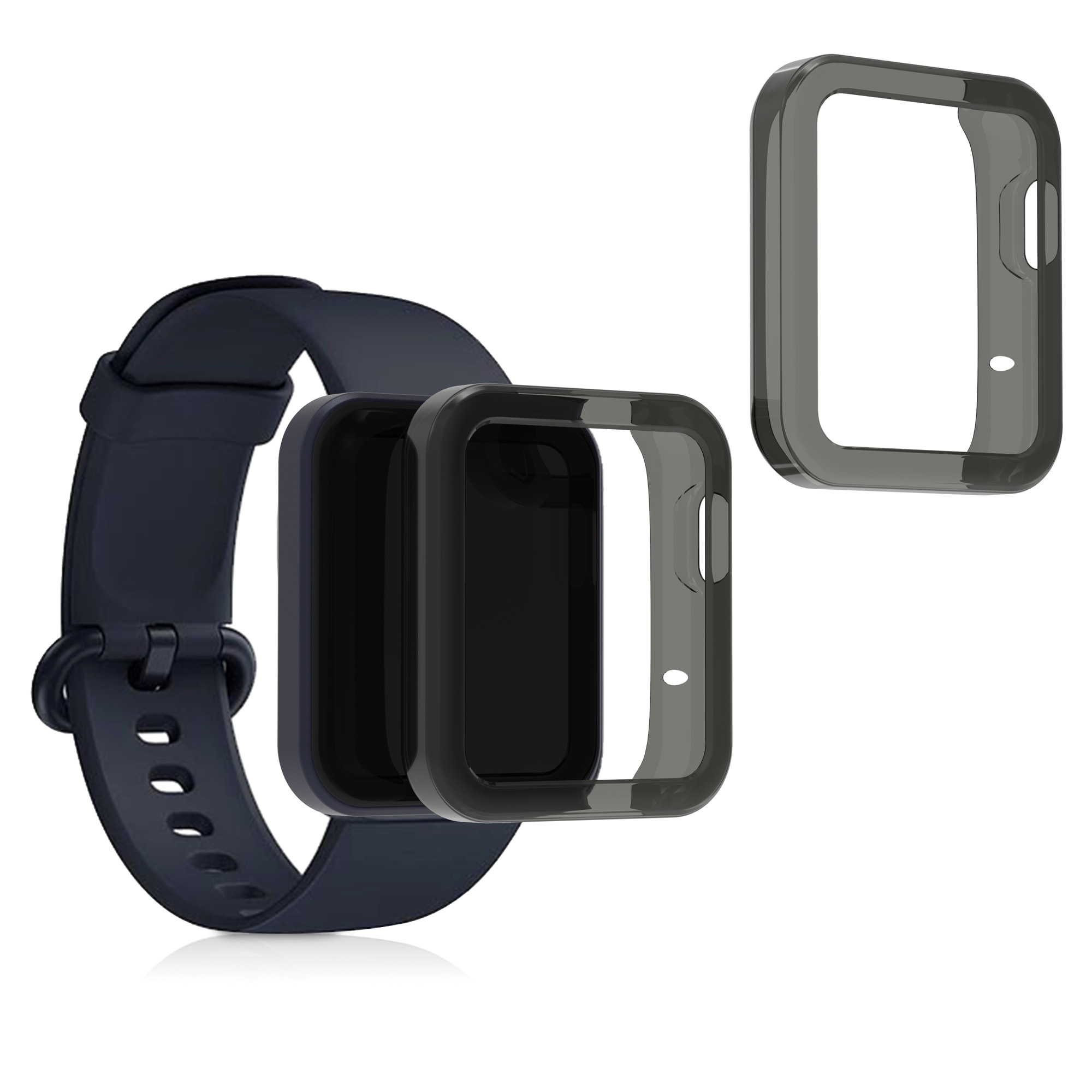 2-Pack Fitness Tracker Frame pro Xiaomi Mi Watch Lite / Redmi Watch 2-Pack Fitness Tracker Frame pro Xiaomi Mi Watch Lite / Redmi Watch. - Černá / průhledná