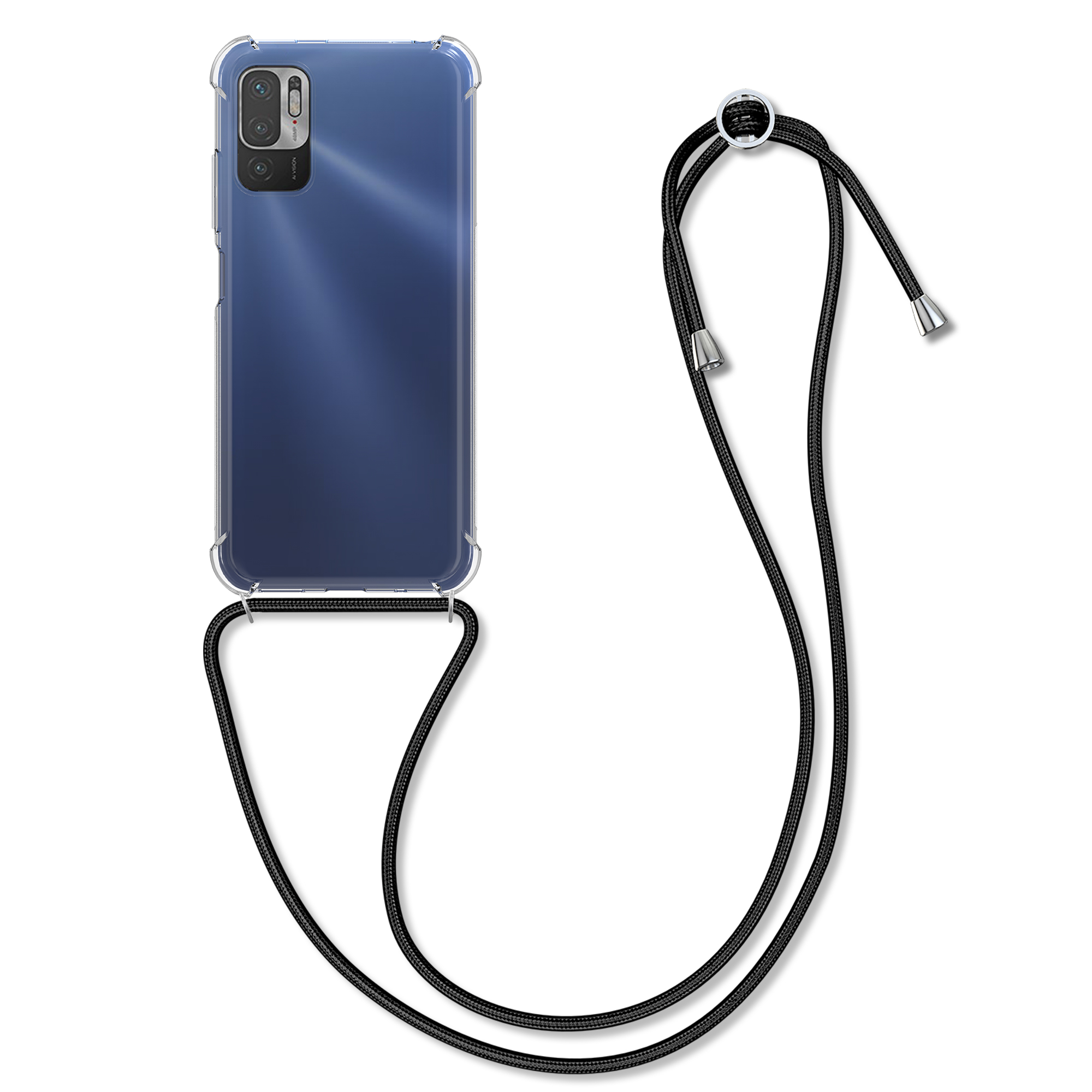 Crossbody pouzdro pro Xiaomi Redmi Note 10 5G - Černá / průhledná