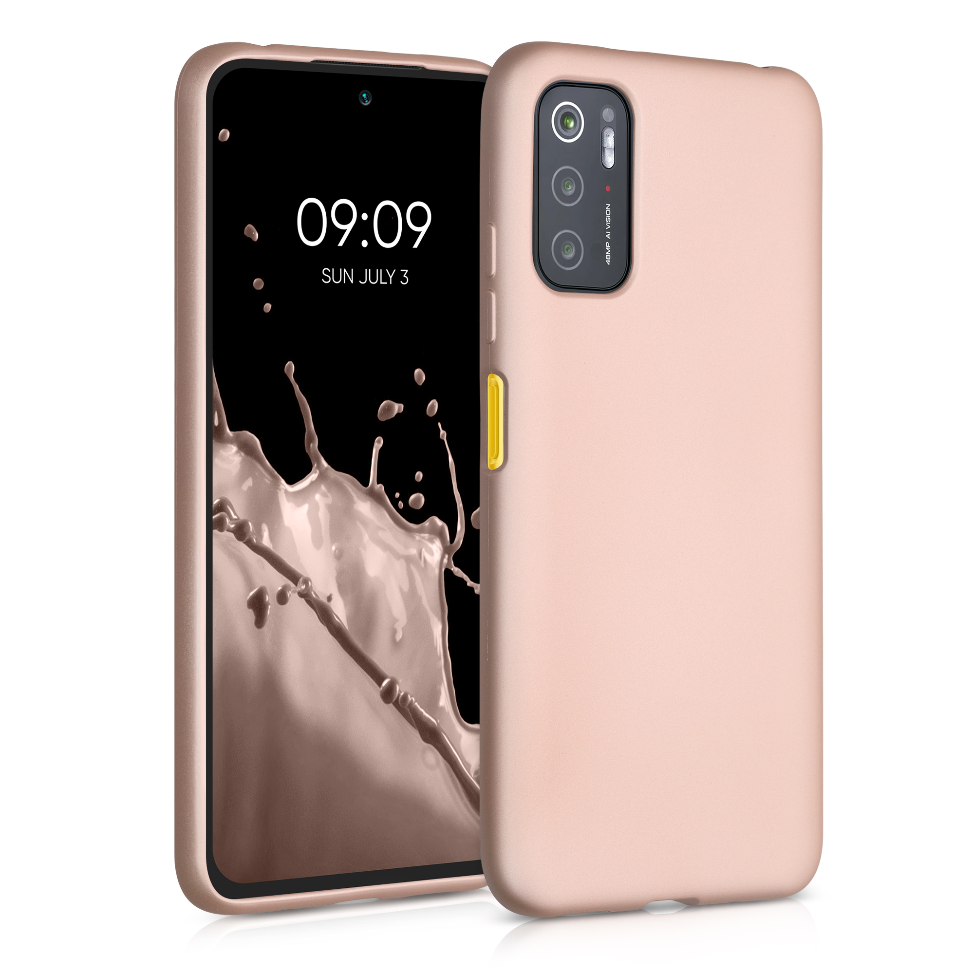 TPU pouzdro pro Xiaomi Poco M3 Pro 5G - Metalická růžově zlatá