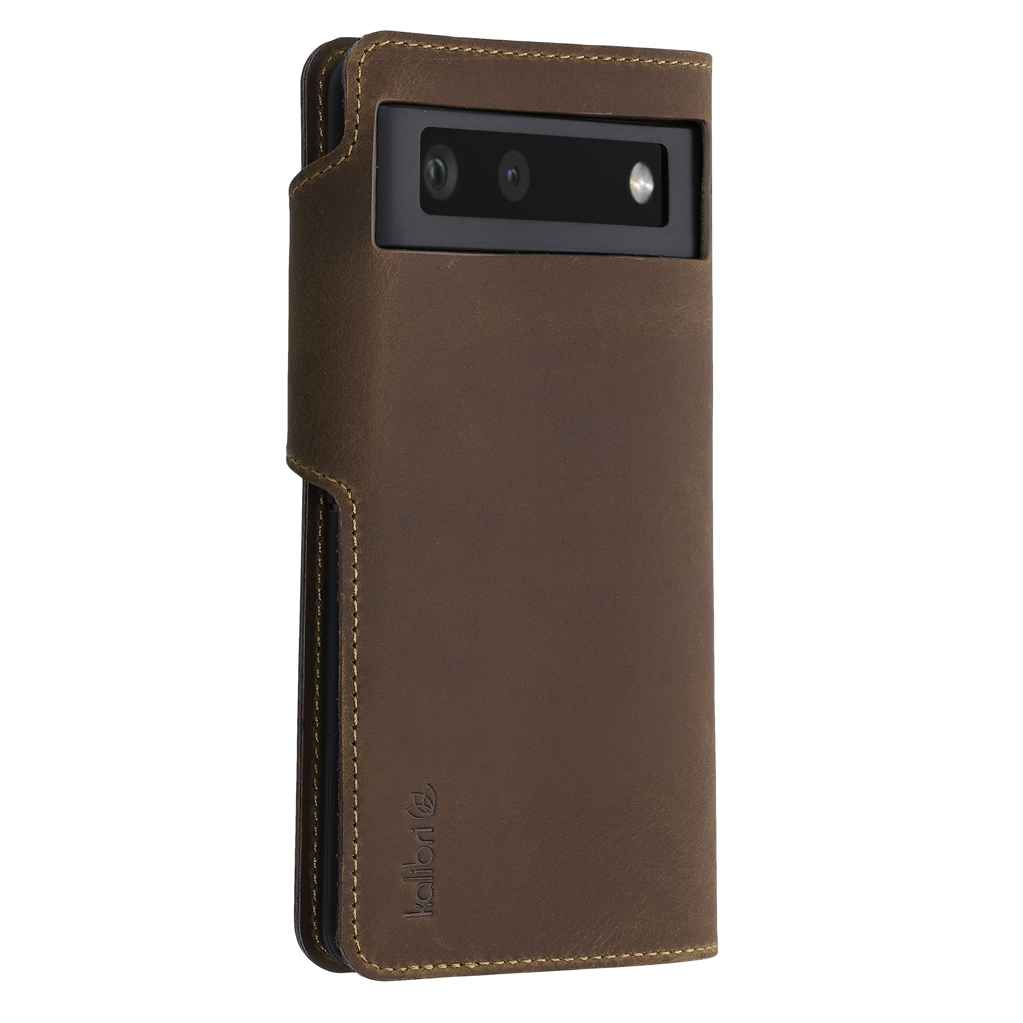Genuine Leather Wallet Case for Google Pixel 6 with Stand - Picture 5 of 8