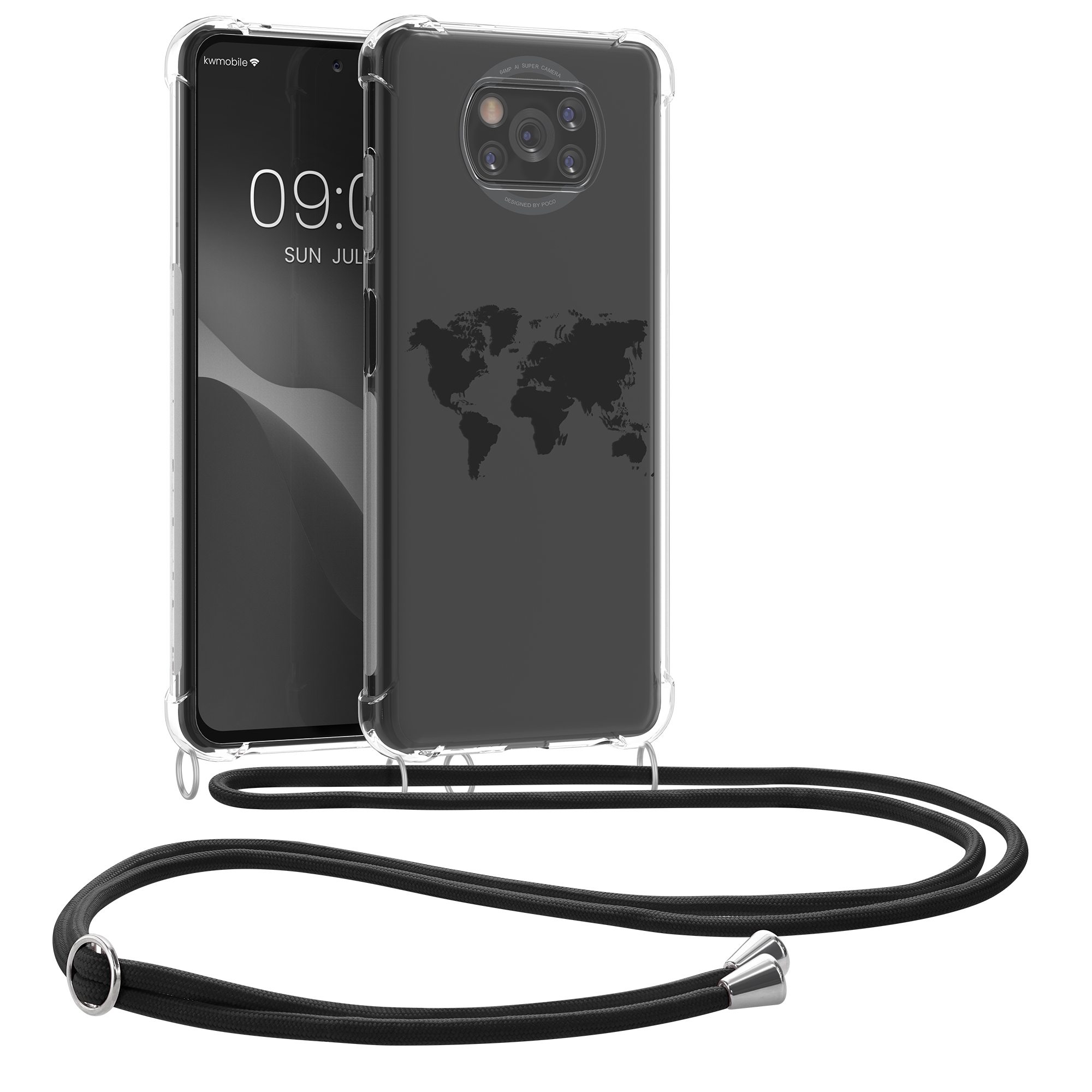 Pouzdro pro Xiaomi Poco X3 NFC / Poco X3 Pro - Cestovní obrys Tmavě hnědá