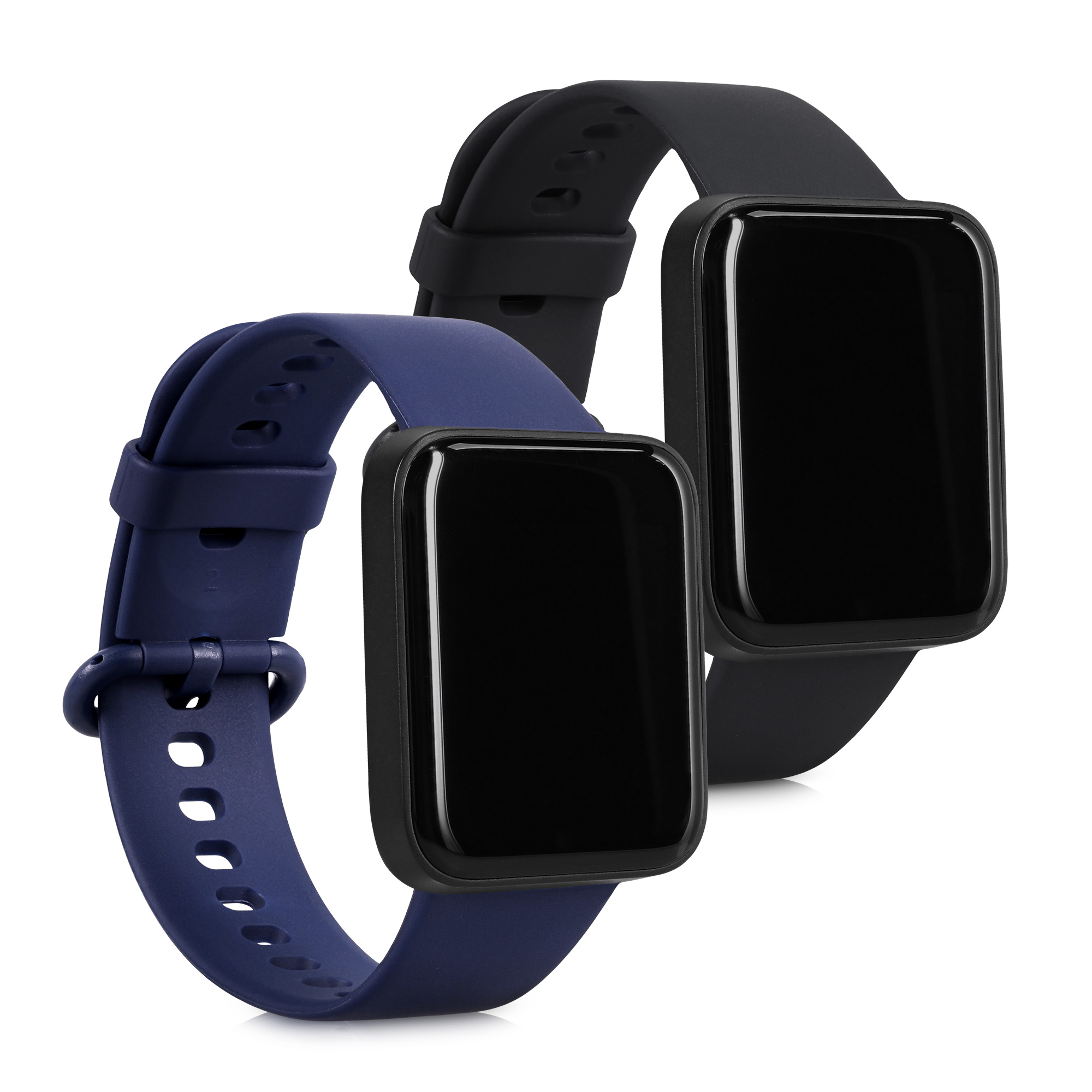 Řemínky na hodinky pro Xiaomi Redmi Watch 2 / Redmi Watch 2 Lite - Černá / Tmavě modrá