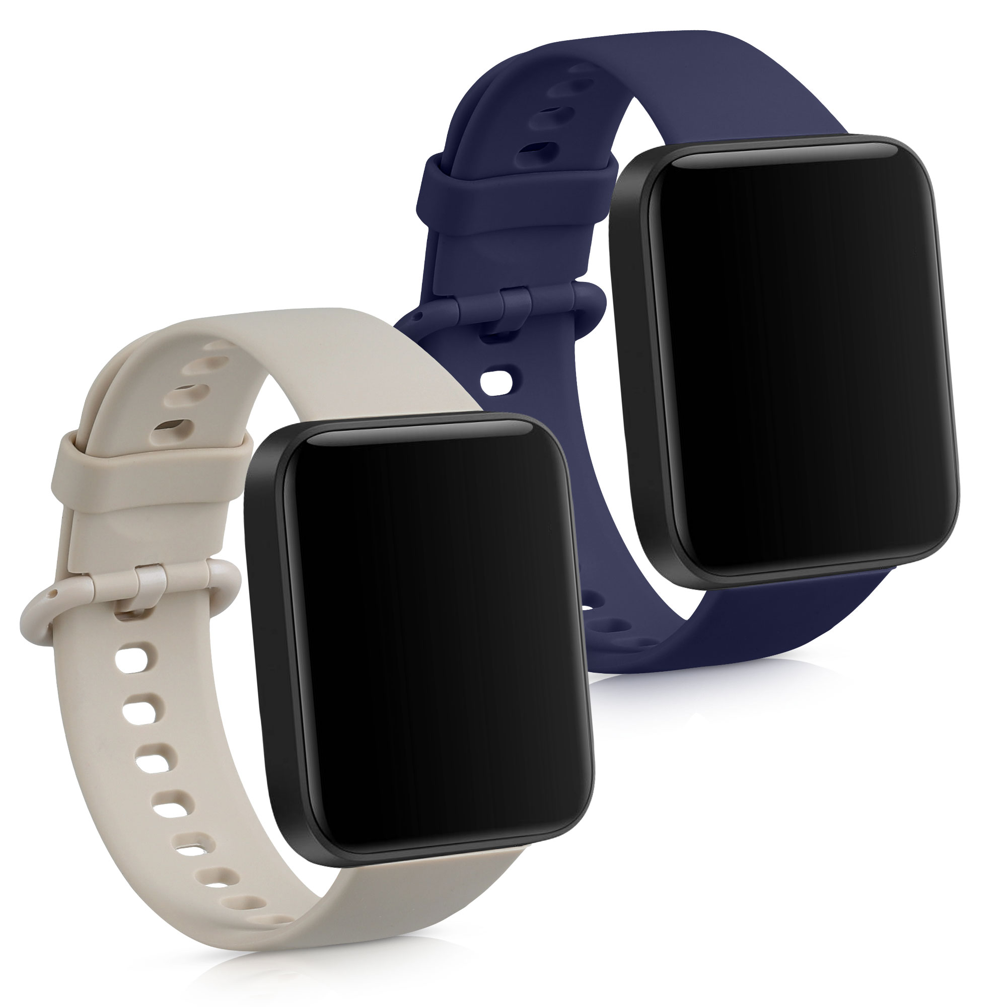 Řemínky na hodinky pro Xiaomi Redmi Watch 2 / Redmi Watch 2 Lite - Béžová / Tmavě modrá