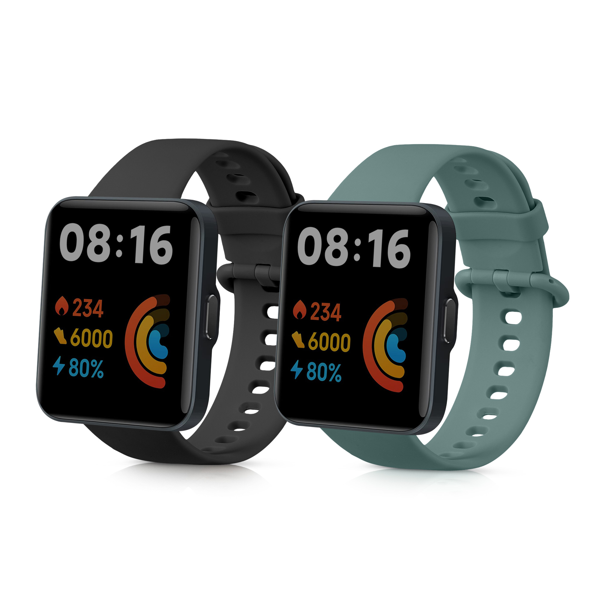 Řemínky pro hodinky Xiaomi Redmi Watch 2 / Redmi Watch 2 Lite - Černá / tmavě zelená