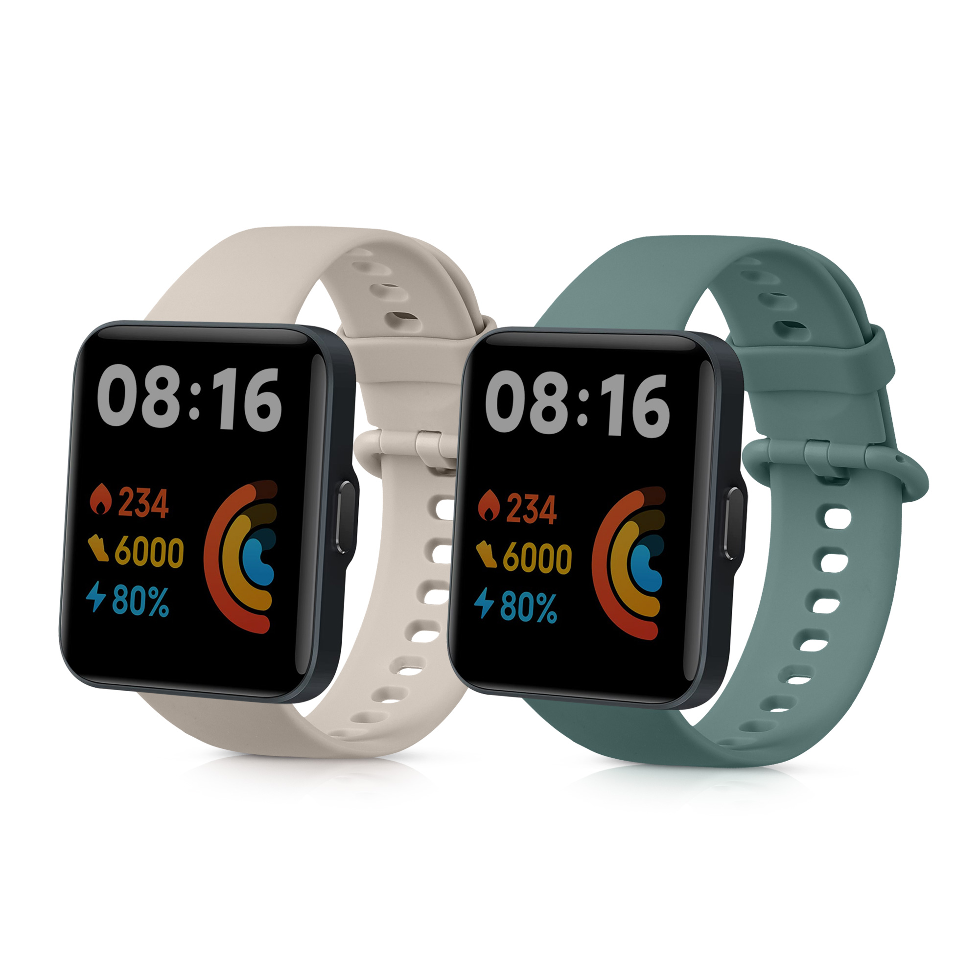 Řemínky pro hodinky Xiaomi Redmi Watch 2 / Redmi Watch 2 Lite - Béžová / tmavě zelená