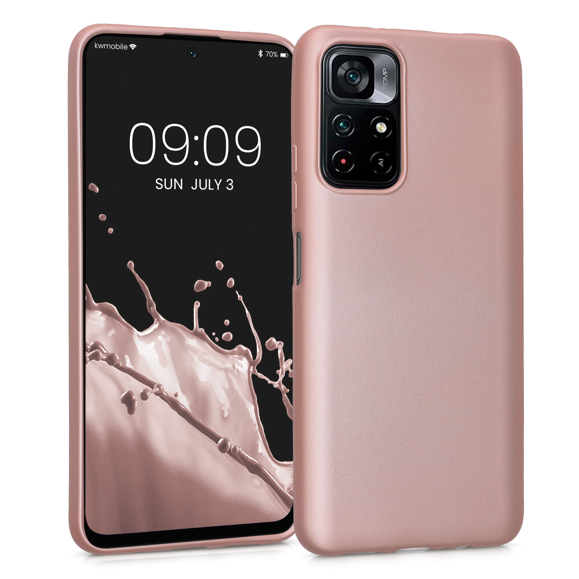 TPU pouzdro pro Xiaomi Redmi Note 11S 5G / Poco M4 Pro 5G - Růžově zlatá metalíza