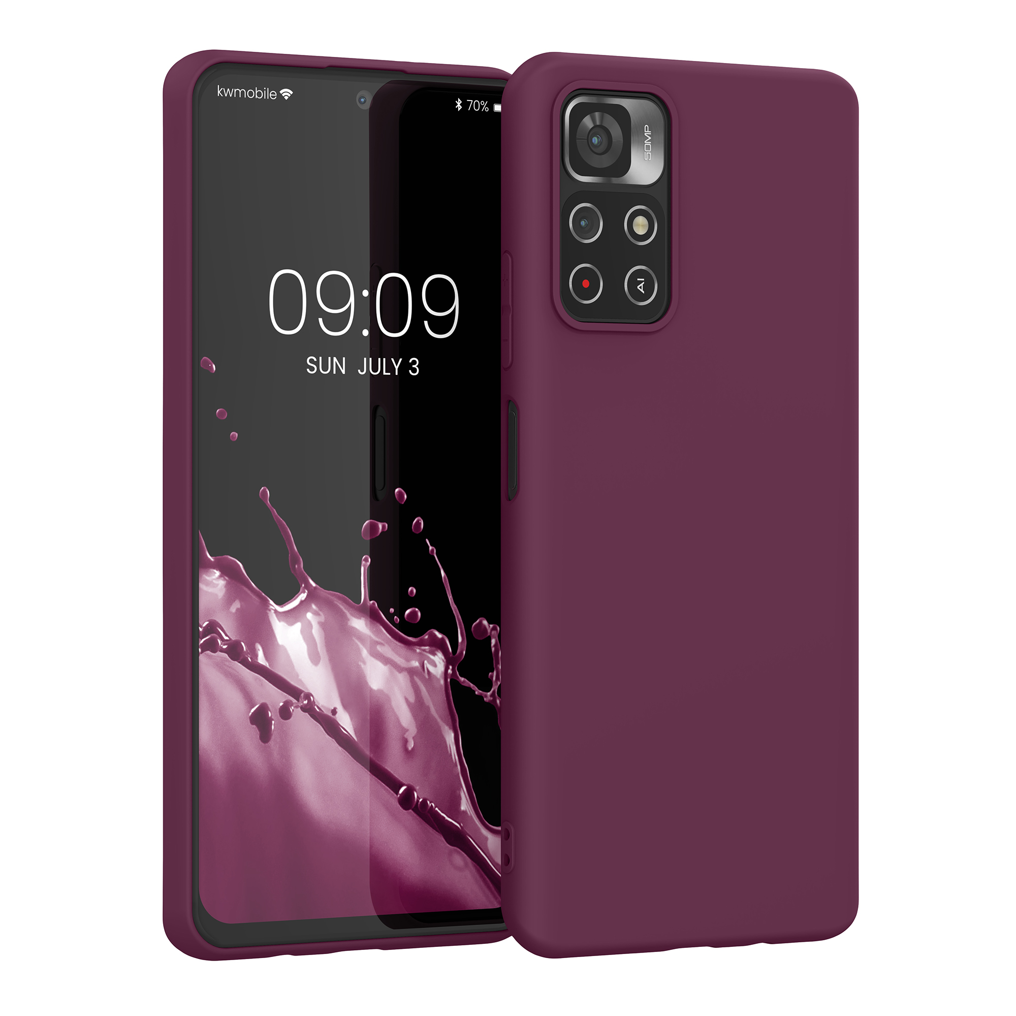 TPU pouzdro pro Xiaomi Redmi Note 11S 5G / Poco M4 Pro 5G - Bordeaux Fialová