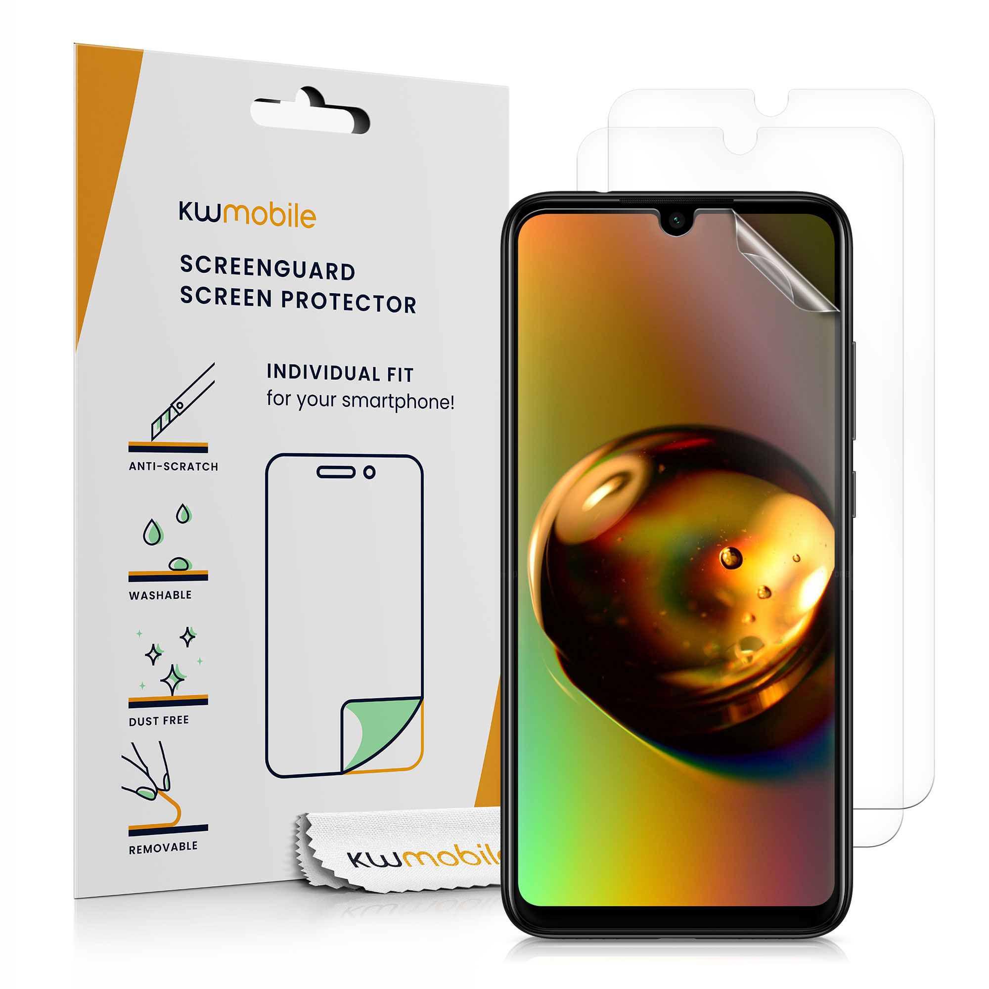 Sada 3 ochranných krytů displeje pro Xiaomi Redmi Note 7 / Note 7 Pro - Ochranná fólie Crystal Clear Display Pack pro telefon