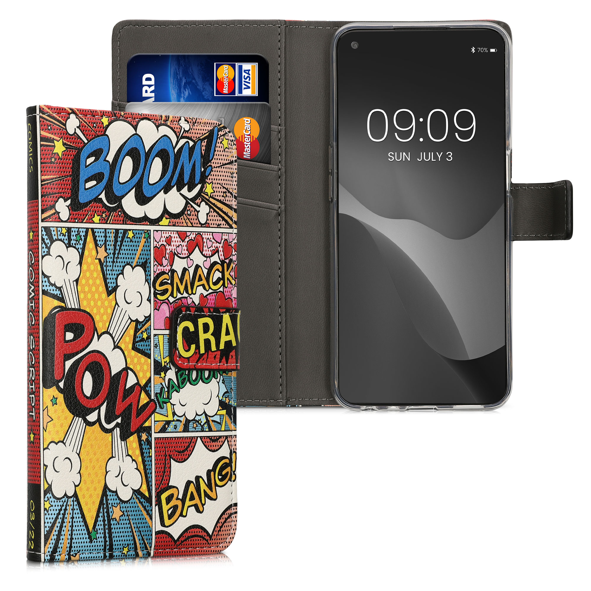 Peněženkové pouzdro pro Oppo A74 (5G) / A54 (5G) - Komiksové symboly Vícebarevná