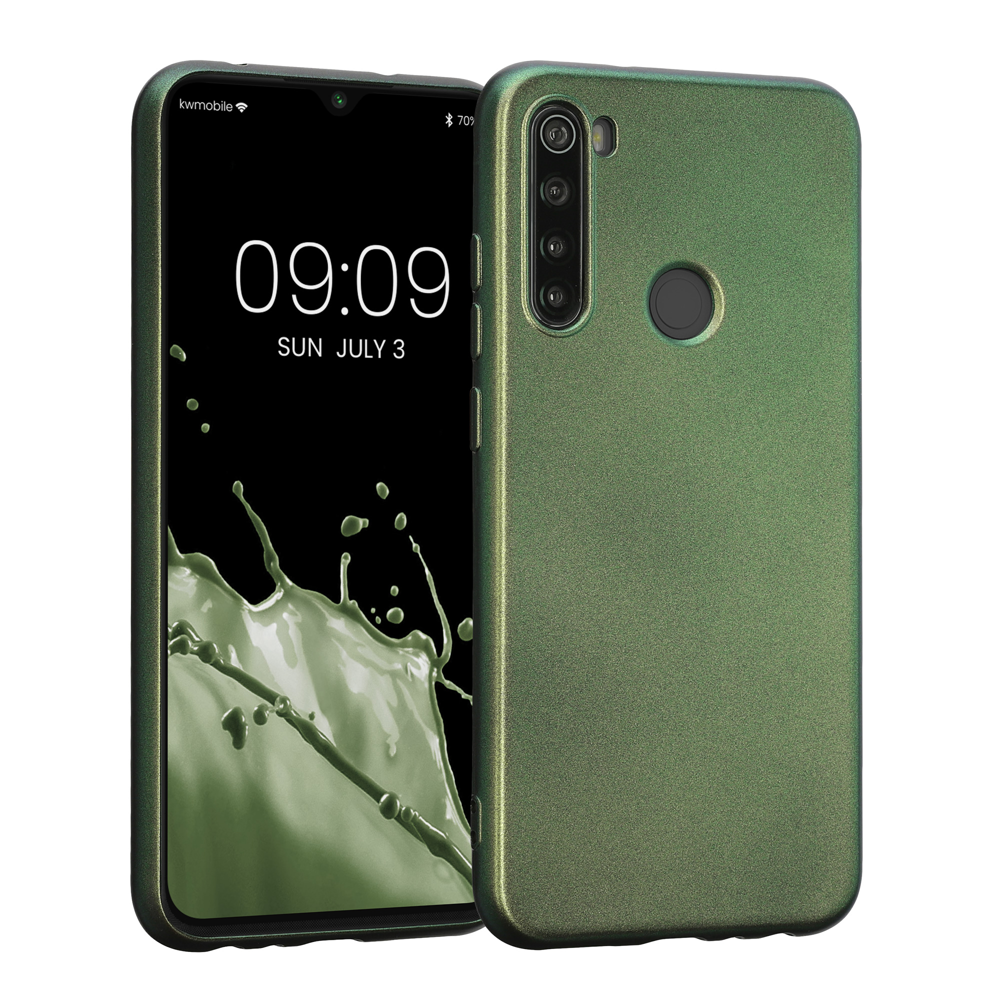 Pouzdro pro Xiaomi Redmi Note 8 (2019 / 2021) - Metalická lesní zelená