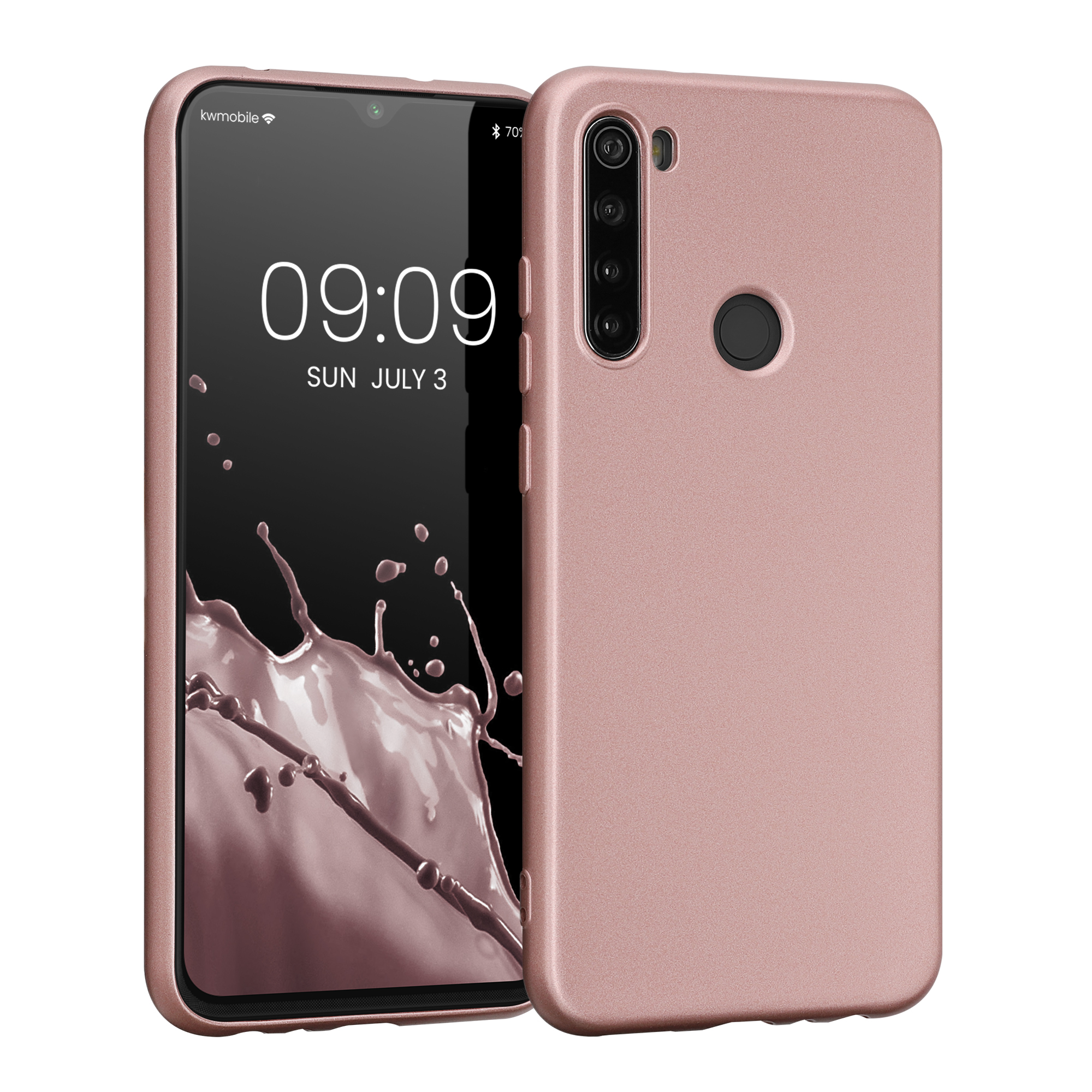 Pouzdro pro Xiaomi Redmi Note 8 (2019 / 2021) - Růžově zlatá metalíza