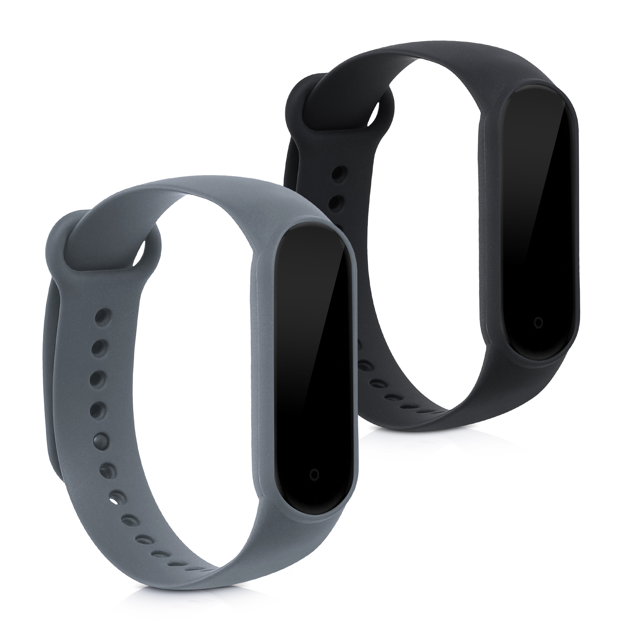 Náramky na hodinky pro Xiaomi Mi Smart Band 6 / Mi Band 6 / Band 5 - Černá / tmavě šedá