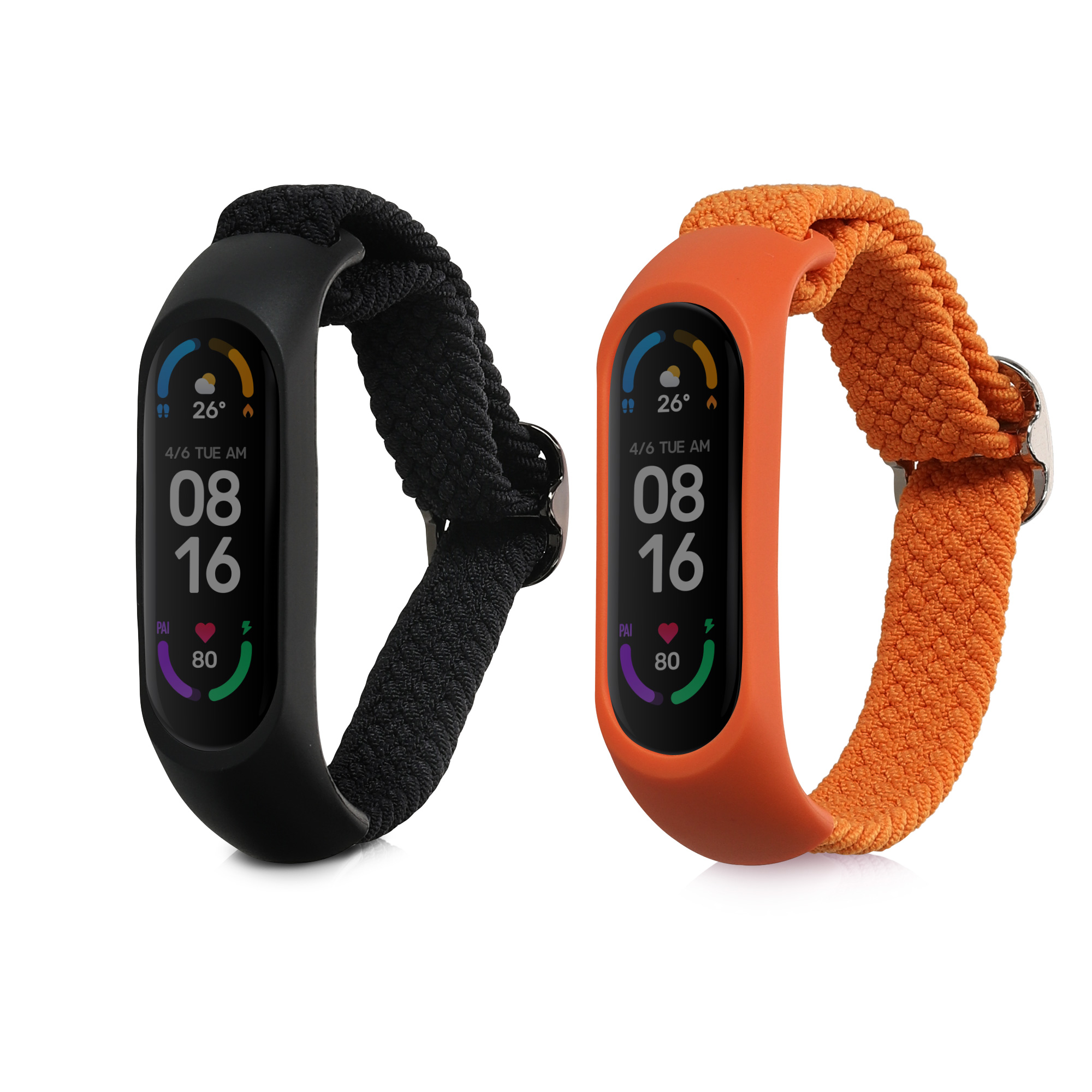 Nylonový řemínek k hodinkám pro Xiaomi Mi Smart Band 6 / Mi Band 6 / Band 5 - 2x Náhradní náramek Fitness Tracker se sponou