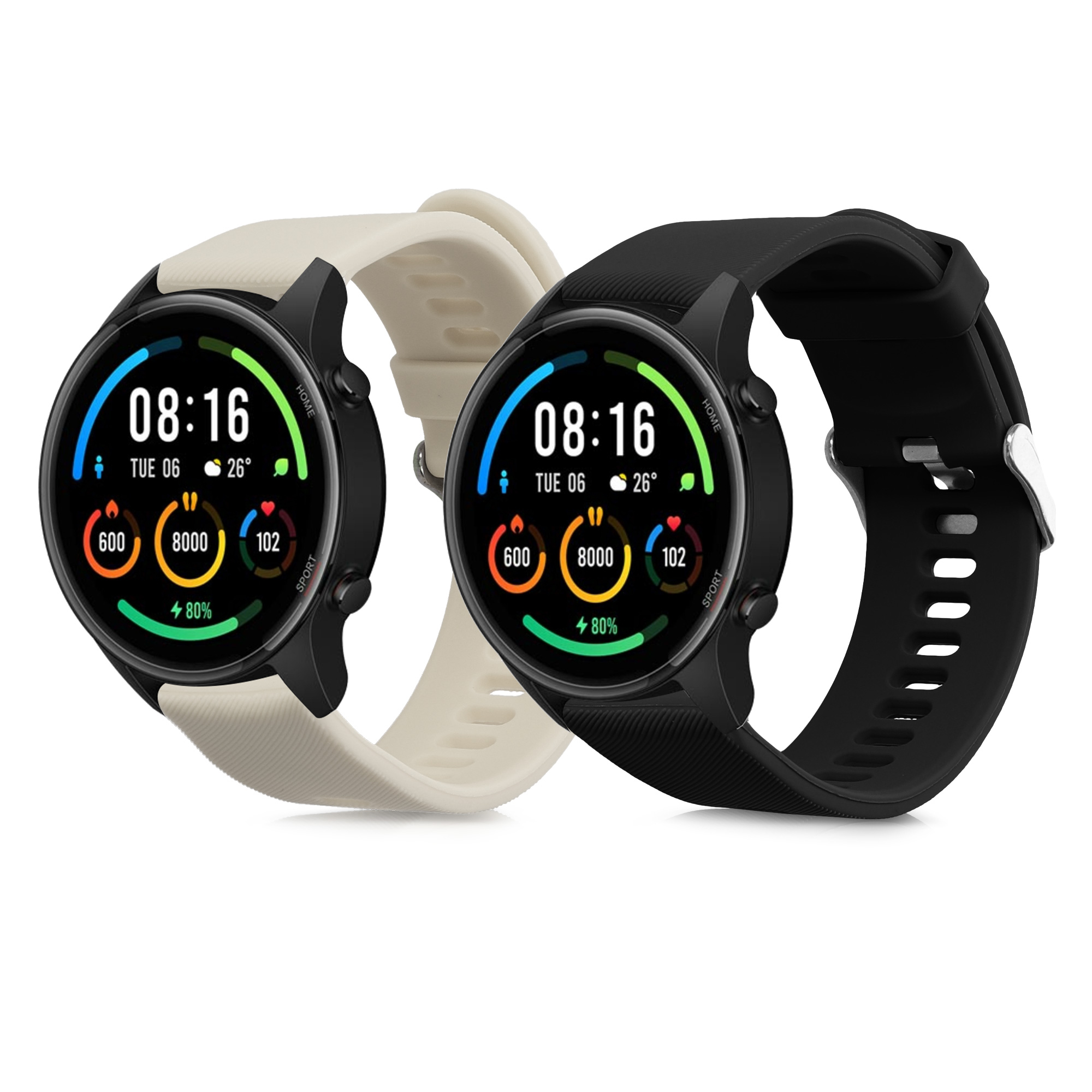 Řemínky pro hodinky Xiaomi Mi Watch / Mi Watch Color Sport - Černá / Béžová
