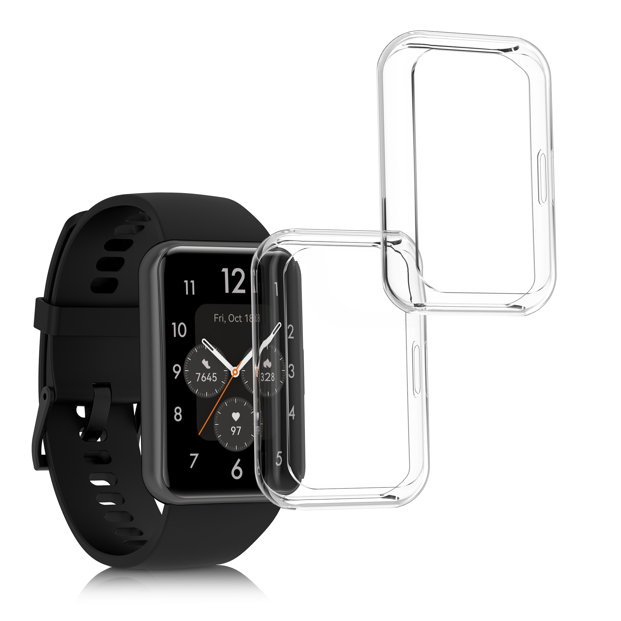 Pouzdro pro Huawei Watch Fit 2 (sada 2 kusů) - Transparentní