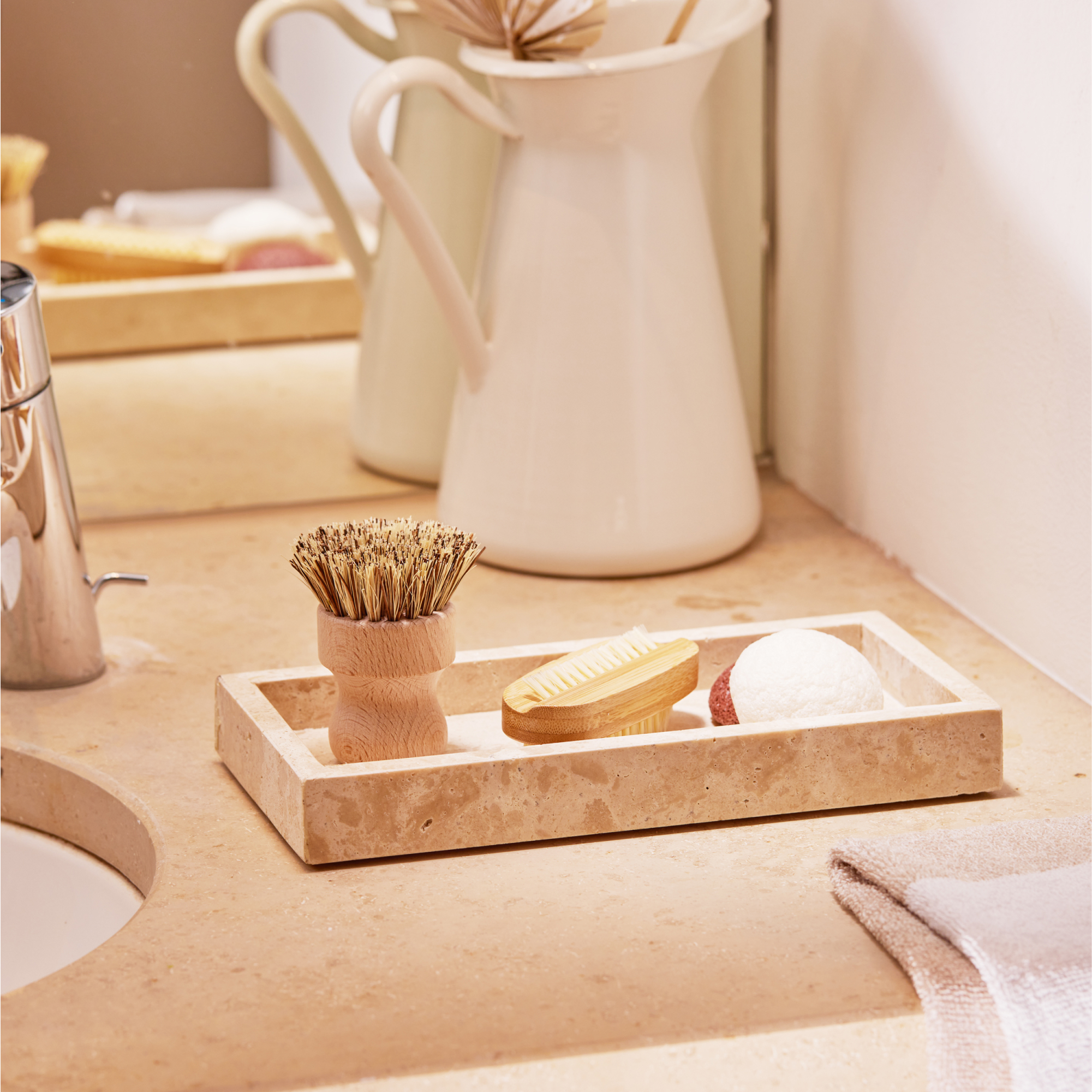 Таблетка для шуток и макияжа - Бадезиммерт- Таблетка - Травертин - 25 x 12 см 7390₽